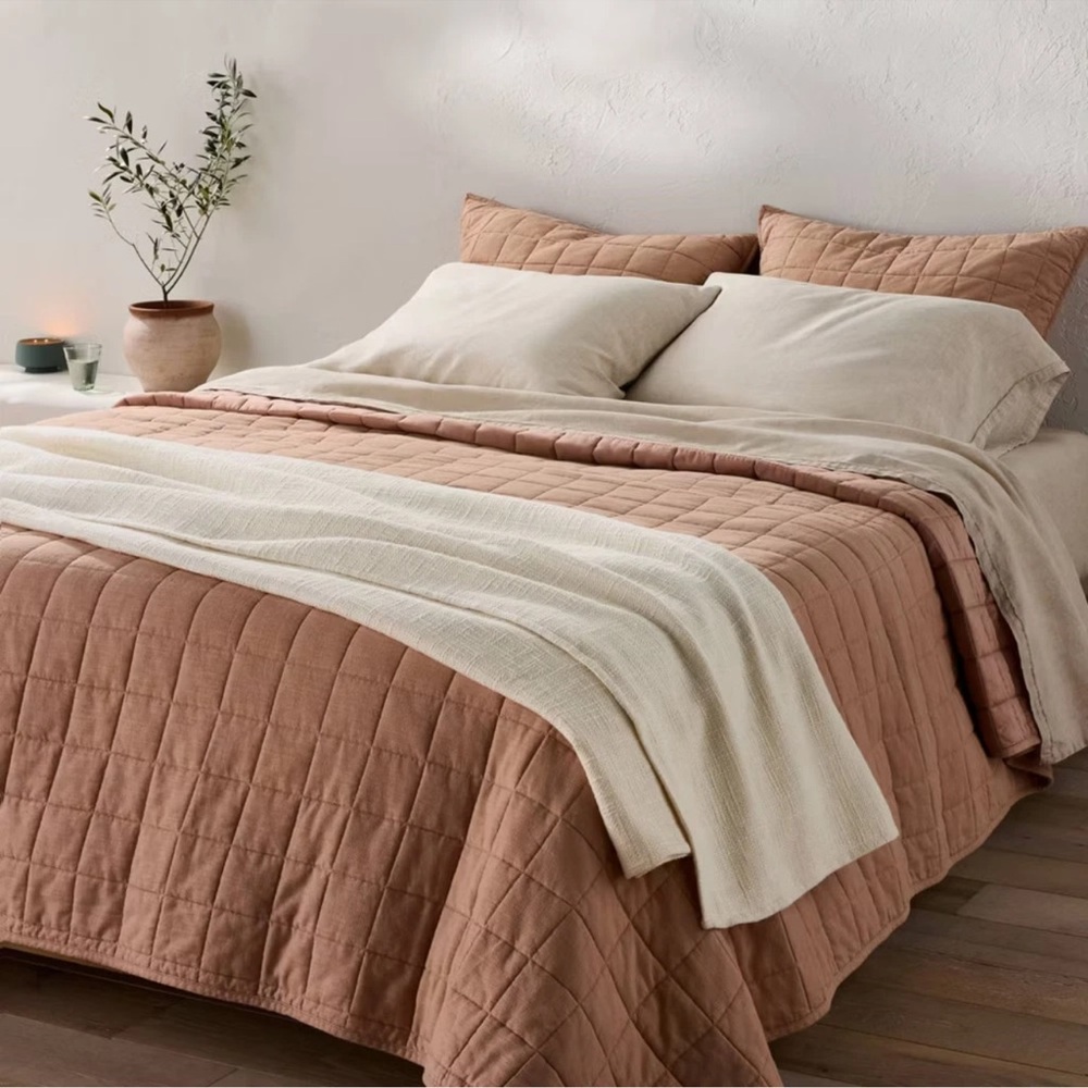 Casaluna CALIFORNIA KING 100% Linen 4pc Sheet Set Natural - BRAND NEW - Picture 3 of 7